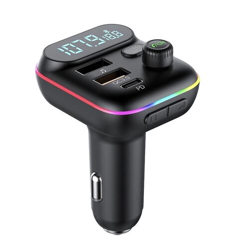 Car AUX USB-QC3.0 PD20W Adapter Wireless Audio Receiver Handsfree FM Transmitter