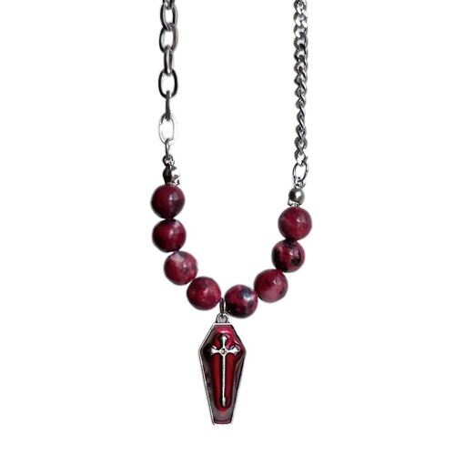 Cercueil De Sang Collier Croix Bijoux Colliers Hommes Femmes Chokers Collier