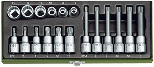 Proxxon Set de vissage polygonal 18 pcs