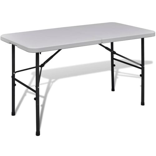 Table De Jardin Pliable 122 Cm Blanche En Hdpe