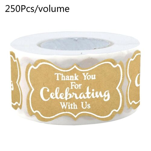 Thank You For Celebrating With Us Stickers 500pcs/Roll Diy Craft Project Sticky