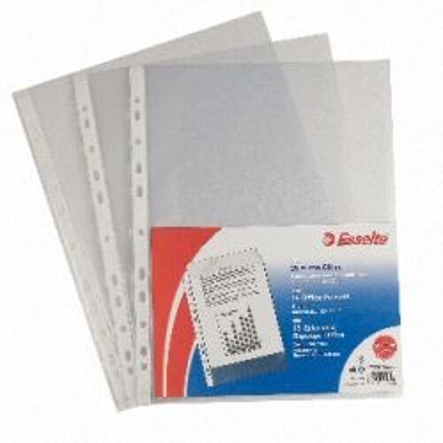 Esselte Office - Pochette Perforée - A4 - Transparent ( Paquet De 50 )