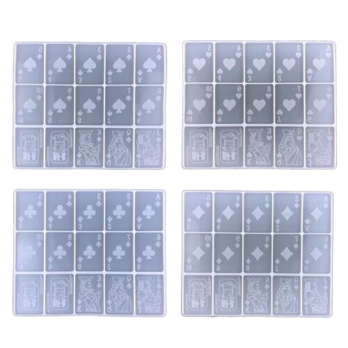 Diy Cards Game Playing Card Keychain Mould Complete Set Playing Card Mould