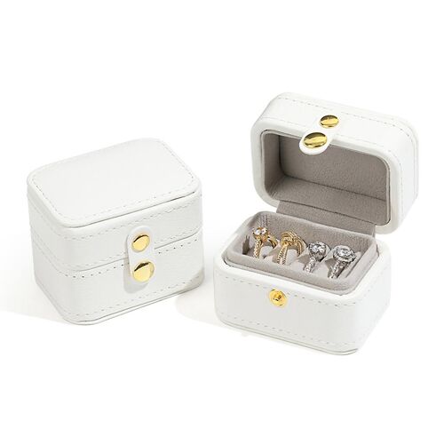 Jewelry Storage Box Pu Leather For Earrings Rings Display Cases Gift For Girls
