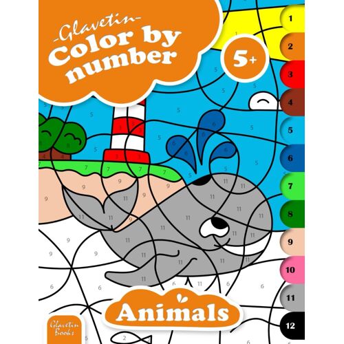 Glavetin - Color By Number - Animals: Coloring Book For Kids Ages 5 And Up