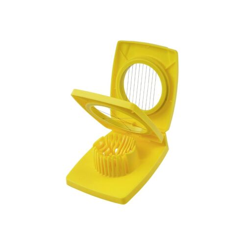 Fackelmann 41897 Coupe Oeuf 2 En 1 Jaune, Coupe Oeufs Durs, Gadget Cuisine, Coupe Oeufs, Gadget Cuisine Pratique, Accessoire Cuisine, Tranche Oeuf, Plastique, Jaune, 14 X 11 X 4 Cm