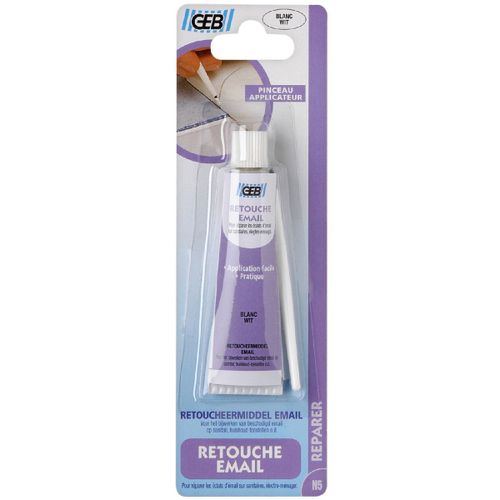 Retouche pour surfaces émaillées Geb - Tube 20 ml - Blanc