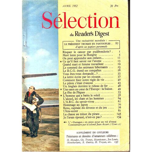 Vol. Xi - N°4 - Avril 1952