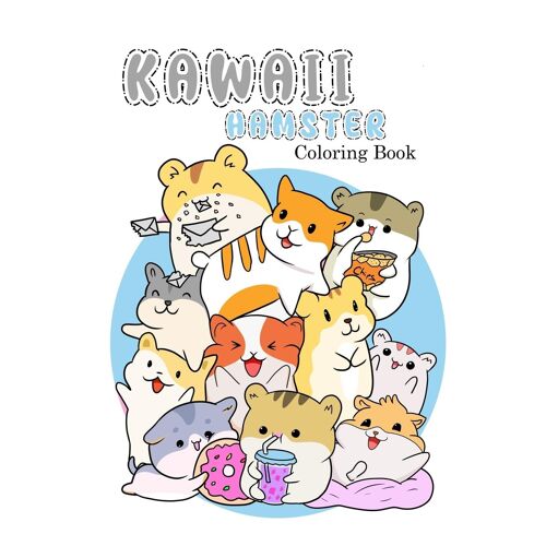Kawaii Hamster Coloring Book