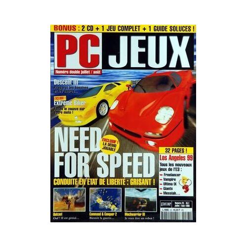 Pc Jeux N° 23 Du 01/07/1999 - Descent Iii - Extreme Biker - Need For Speed - Outcast - Command And Conquer 2 - Mechwarrior Iii - Los Angeles 99