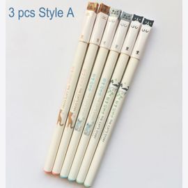 Stylo À Bille En Forme De Chat Mignon Kawaii, 3 Pièces, Fournitures Scolaires Et De Bureau, Papeterie Pour Étudiants