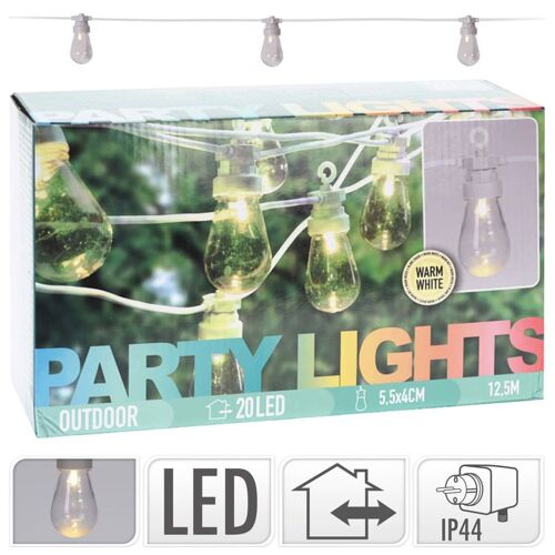 Guirlande Lumineuse D'intérieur Edm - Style Industriel - 20 Ampoules Led - 12,5 M - 71177