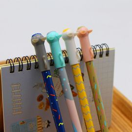 Stylo À Bille À Encre Noire, 2 Pièces, Stylo À Gel Pour Petit Chat, Papeterie D'étudiant, 0.38mm