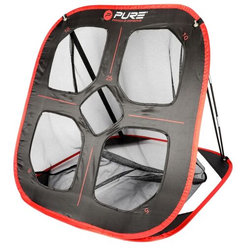 Pure2improve Filet D'entra?Nement De Golf 82x80x88 Cm Noir Et Rouge