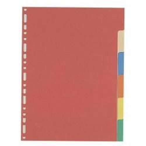 Favorit Neutre - Intercalaire - 6 Positions - A4 - À Onglets - Couleurs Assorties