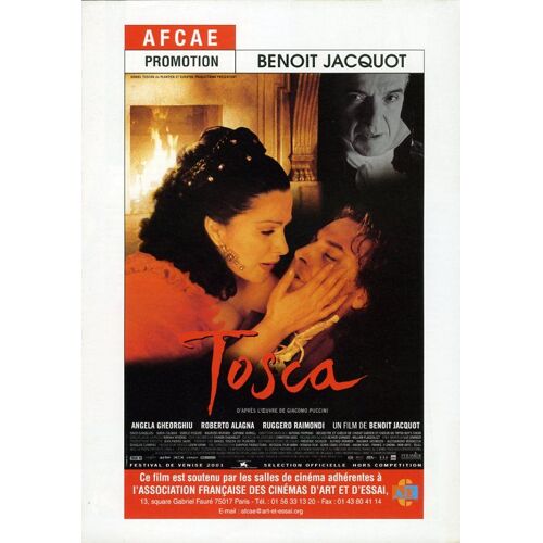 Tosca, Synopsis Dépliant, De Benoît Jacquot, Avec Angela Georghiu, Roberto Alagna, Ruggero Raimondi