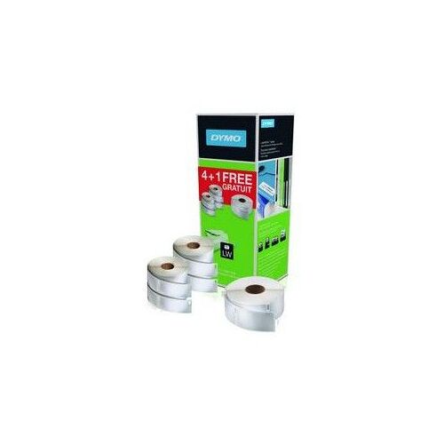 DYMO LabelWriter PROMO PACK 4 + 1 rolls - Blanc - 5 rouleau(x) étiquettes thermiques - pour DYMO LabelWriter