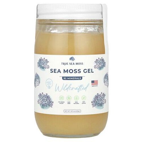 True Sea Moss, Gel De Mousse De Mer, Fabriqué À L'état Sauvage, 453 G 
