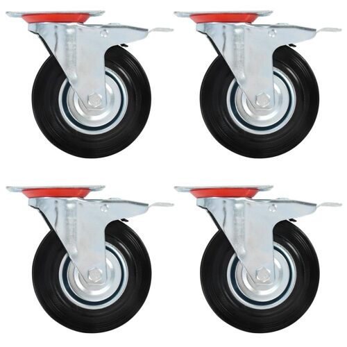 vidaXL 16 pcs Roulettes pivotantes 125 mm