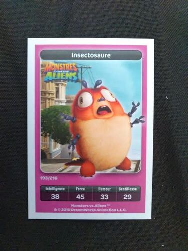 Carte Dreamworks Carrefour 193 - Insectosaure (Monstres Contre Aliens)