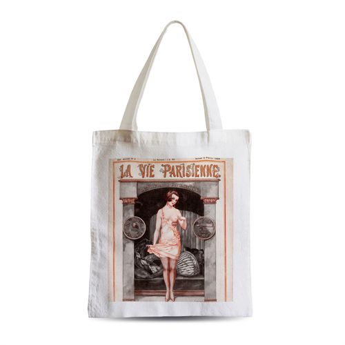 Grand Sac Shopping Plage Etudiant La Vie Parisienne Dessin Femme Denude Magazine Vintage 1924