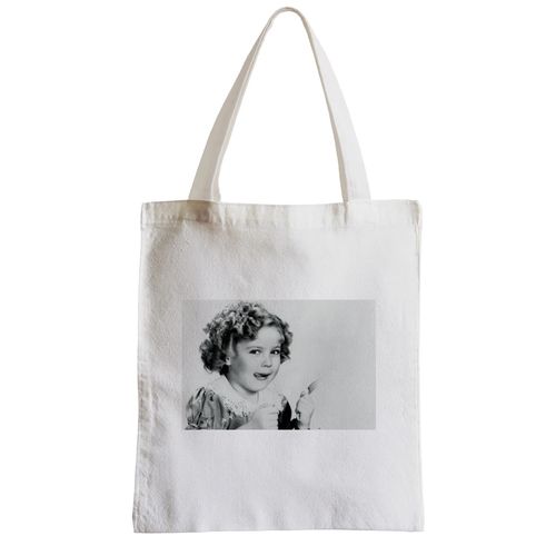 Grand Sac Shopping Plage Etudiant Photo de Star Célébrité Shirley Temple Actrice Vieux Cinéma Original 1
