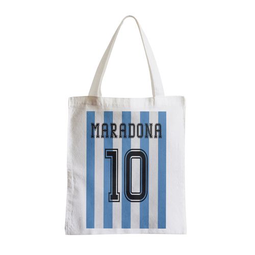 Grand Sac Shopping Plage Etudiant Maradona 10 Maillot Argentine Football