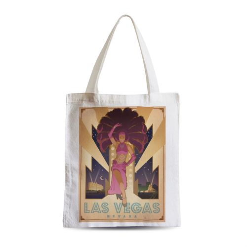 Grand Sac Shopping Plage Etudiant Las Vegas Nevada Affiche Poster Vintage Voyage Art Deco