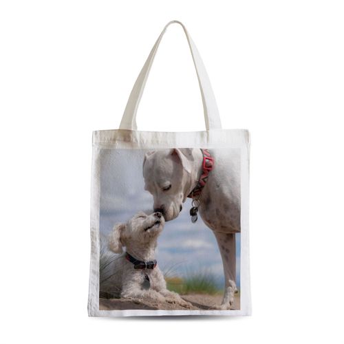 Grand Sac Shopping Plage Etudiant Petit et Gros Chien Meilleurs Amis Dogue Argentin Caniche
