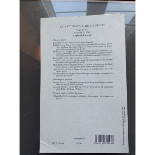 La Psychiatrie De L'enfant 47 2/2004