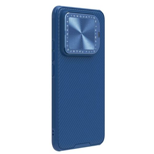 Etui Coque Pour Xiaomi 14 Pro,Étui Housse Coque Xiaomi 14 Pro Nillkin Support Pour Lentilles,Coque De Protection Pour Lentille Slip - Bleu