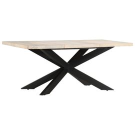 vidaXL Table ¿¿ d?ner 180x90x76 cm Bois de manguier massif blanchi
