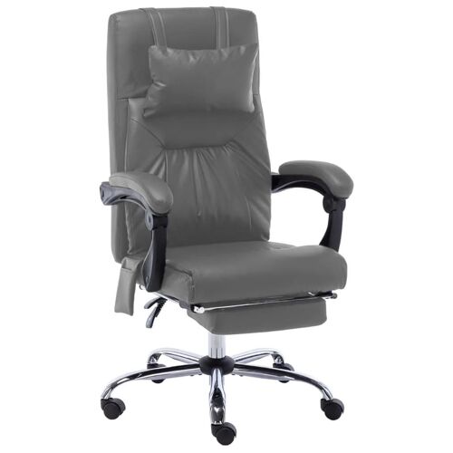 Chaise fauteuil siège de bureau informatique étude de massage anthracite similicuir anthracite Helloshop26 02_0024005