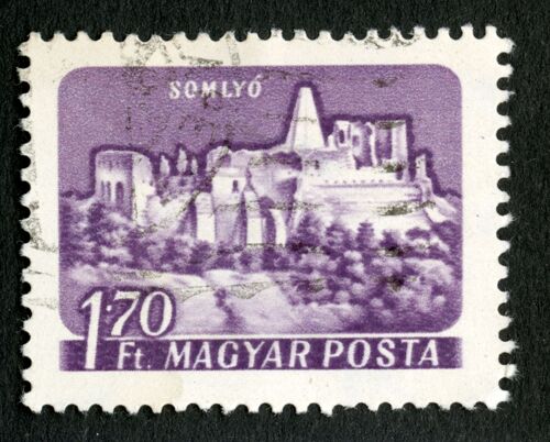 Timbre Oblitéré Magyar Posta, Somlyo, 1.70 Ft