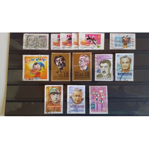 Lot De 11 Timbres Obliteres France Dont 3 Doubles