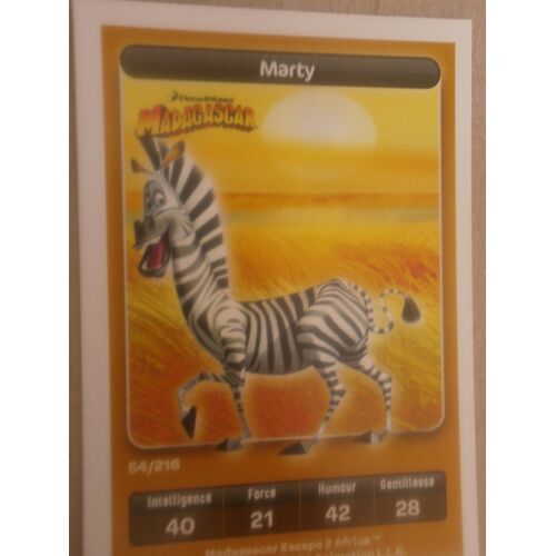 Carte Dreamworks Carrefour 54 - Marty (Madagascar)