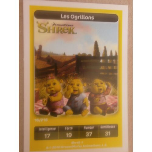 Carte Dreamworks Carrefour 16 - Les Ogrillons (Shrek)