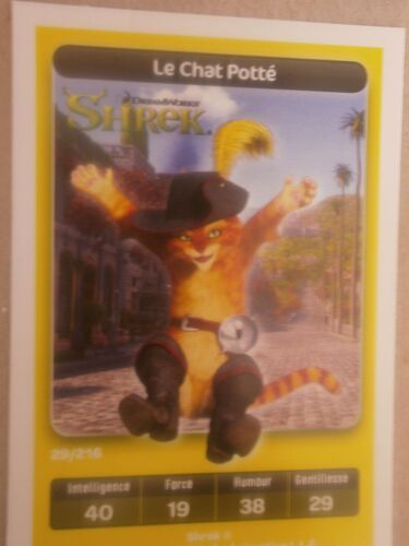 Carte Dreamworks Carrefour 29 - Le Chat Potté (Shrek)