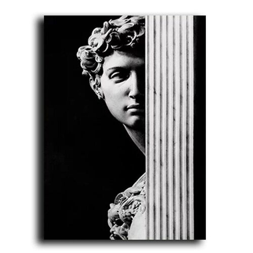 Statue En Plâtre Artistique Célèbre De David, Peinture Sur Toile, Affiche Imprimée Abstraite Pour Salon, Allée, Mode Hd, Décor Créatif Pour La Maison Sans Cadre?40x40cm
