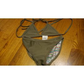Maillot De Bain 2 Pièces Triangle Décathlon 6 Ans Vert Kaki Tbe
