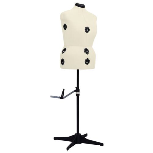 Vidaxl Mannequin De Robe Ajustable Pour Femme Crème L Taille 44-50