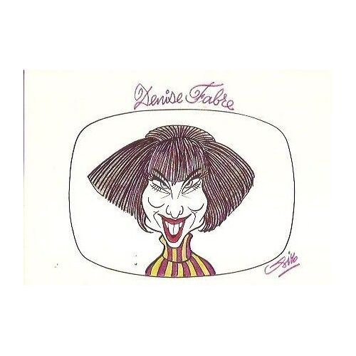 Carte Postale Humour Dessinateur Caricaturiste Siro  " Animatrice Speakerine Télévision Francaise Denise Fabre " 1992 Amiens 