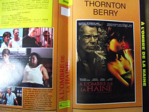  Tv Video.Jaquette Du Film.À L'ombre De La Haine 2001.Réalisation.Marc Forster Avec Billy Bob Thornton Halle Berry Peter Boyle