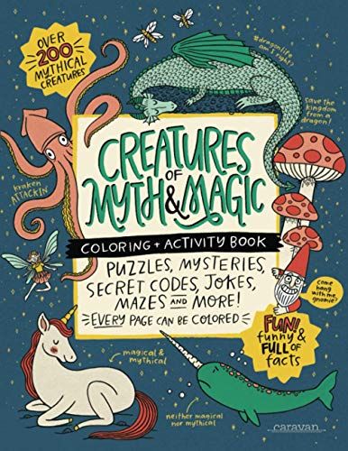 Creatures Of Myth & Magic Coloring + Activity Book