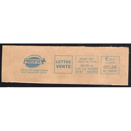 France Ema Empreinte Postmark Entretien Automobile Profil + 92247 Malakoff