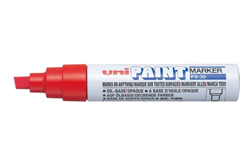 Uni-Ball Marqueur Paint Marker Px30 Pte Biseautée Large 4 - 8,5mm Rouge