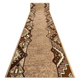 70x380 Cm Tapis De Couloir Bcf Baryton Beige 70 Cm