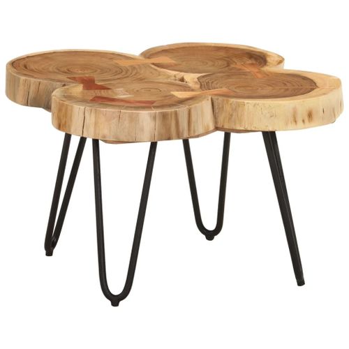 Vidaxl Table Basse 36 Cm 4 Troncs Bois D'acacia Massif