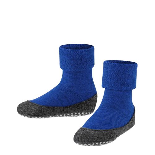 Falke Chaussons Enfants Cosyshoe, Pantoufles, Antidérapant, Laine Vierge Bleu 37-38