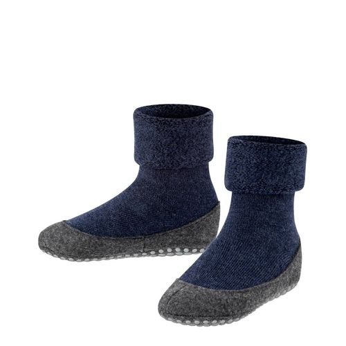 Falke Chaussons Enfants Cosyshoe, Pantoufles, Antidérapant, Laine Vierge Bleu Foncé 35-36